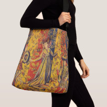 Middeleeuwse Italiaanse Rood Blauw Geel Chinoiseri