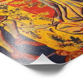 Middeleeuwse Italiaanse rood blauw geel Chinoiseri Foto Afdruk (Hoek)