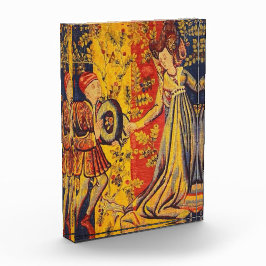 Middeleeuwse Italiaanse rood blauw geel Chinoiseri Fotoblokken