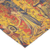 Middeleeuwse Italiaanse rood blauw geel Chinoiseri Korte Tafelloper (Hoek)