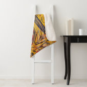 Middeleeuwse Italiaanse rood blauw geel Chinoiseri Sherpa Deken (In situ)