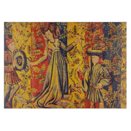 Middeleeuwse Italiaanse rood blauw geel Chinoiseri Snijplank