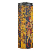 Middeleeuwse Italiaanse rood blauw geel Chinoiseri Thermosbeker (Achterkant)