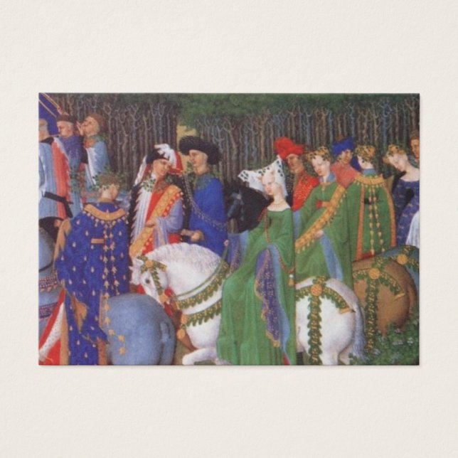 Middeleeuwse jachtpartij visitekaartje (Voorkant)