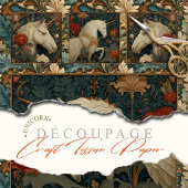 Middeleeuwse Jade Floral William Morris Style Eenh Tissuepapier