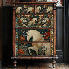 Middeleeuwse Jade Floral William Morris Style Eenh Tissuepapier