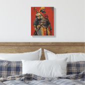 Middeleeuwse Janissary Warrior illustratie Canvas Afdruk (Insitu (Slaapkamer))