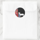 middeleeuwse jurk ronde sticker (Tas)