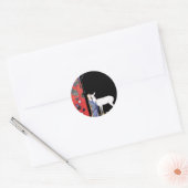 middeleeuwse jurk ronde sticker (Envelop)
