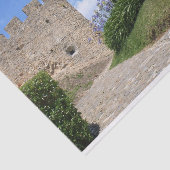 Middeleeuwse kasteel en olijfboom tissuepapier (Detail)