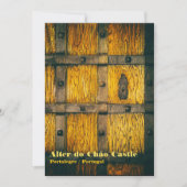 Middeleeuwse kasteelpoort close-up bedankkaart (Voorkant)