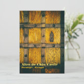 Middeleeuwse kasteelpoort close-up bedankkaart (Staand voorkant)