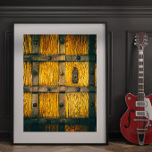 Middeleeuwse kasteelpoort close-up. foto afdruk