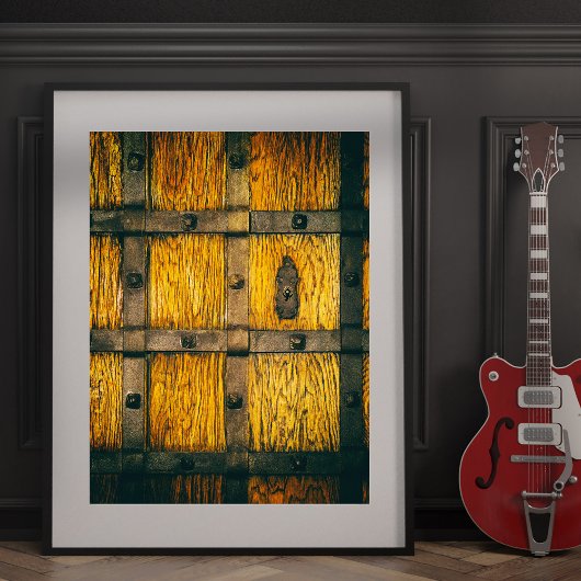 Middeleeuwse kasteelpoort close-up. foto afdruk