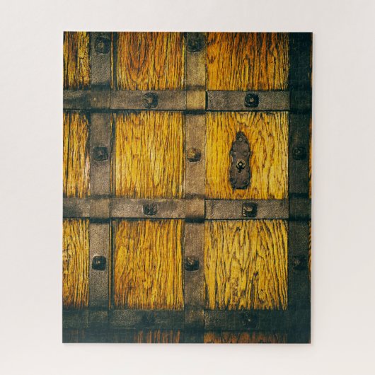 Middeleeuwse kasteelpoort close-up. legpuzzel (Verticaal)