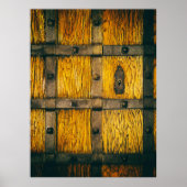 Middeleeuwse kasteelpoort close-up. poster (Voorkant)