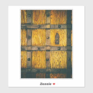 Middeleeuwse kasteelpoort close-up. sticker