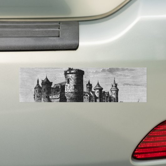 Middeleeuwse Kasteelsticker Bumpersticker (Op auto)
