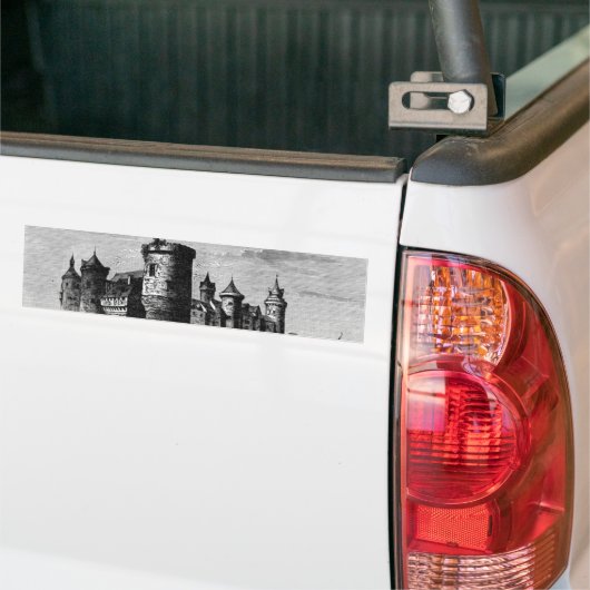 Middeleeuwse Kasteelsticker Bumpersticker (Op Truck)