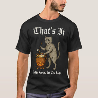 Middeleeuwse Kat Grappige Spreuk Dat Is Het Je Gaa T-shirt