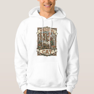 Middeleeuwse Kat Kat Middeleeuwse Manuscripten Vin Hoodie