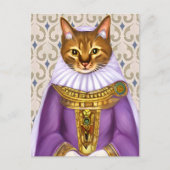 Middeleeuwse kat Maiden Briefkaart (Voorkant)