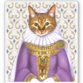 Middeleeuwse kat Maiden Sticker (Voorkant)