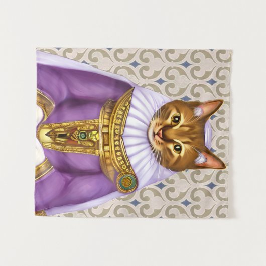 Middeleeuwse kat Maiden Wandkleed (Voorkant (horizontaal))