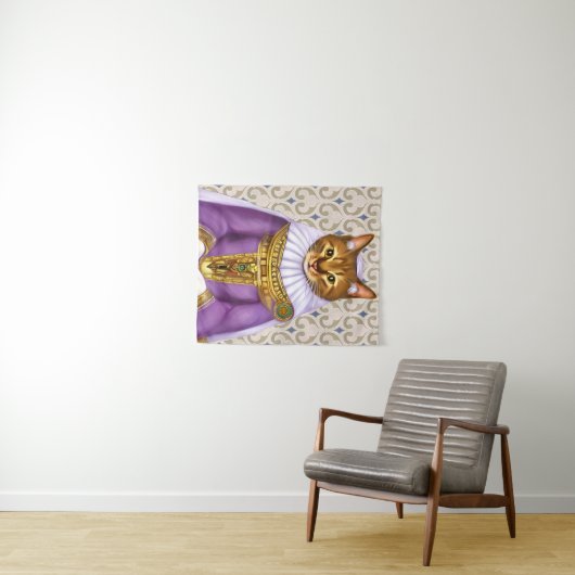 Middeleeuwse kat Maiden Wandkleed (In Situ (horizontaal))