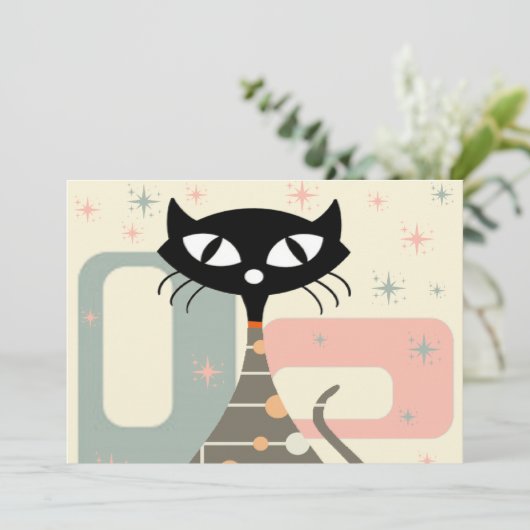 Middeleeuwse kat uit de middeleeuwen Moderne Aankondiging (Staand voorkant)