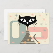 Middeleeuwse kat uit de middeleeuwen Moderne Briefkaart (Voorkant / Achterkant)