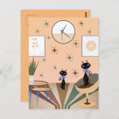 Middeleeuwse kat uit de middeleeuwen Moderne Briefkaart (Voorkant / Achterkant)