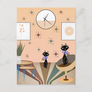 Middeleeuwse kat uit de middeleeuwen Moderne Briefkaart