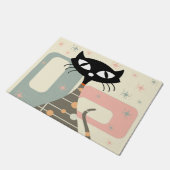 Middeleeuwse kat uit de middeleeuwen Moderne Deurmat (Schuin)