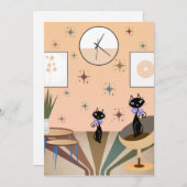 Middeleeuwse kat uit de middeleeuwen Moderne Feestdagenkaart (Voorkant / Achterkant)