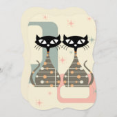 Middeleeuwse kat uit de middeleeuwen Moderne Feestdagenkaart (Voorkant / Achterkant)