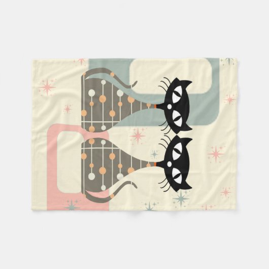 Middeleeuwse kat uit de middeleeuwen Moderne Fleece Deken (Voorkant (Horizontaal))