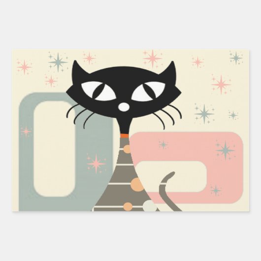 Middeleeuwse kat uit de middeleeuwen Moderne Inpakpapier Vel (Voorkant)