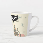 Middeleeuwse kat uit de middeleeuwen Moderne Latte Mok (Rechts)