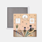 Middeleeuwse kat uit de middeleeuwen Moderne Magneet (Voorkant / Achterkant)