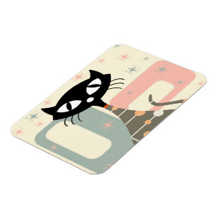 Middeleeuwse kat uit de middeleeuwen Moderne Magneet