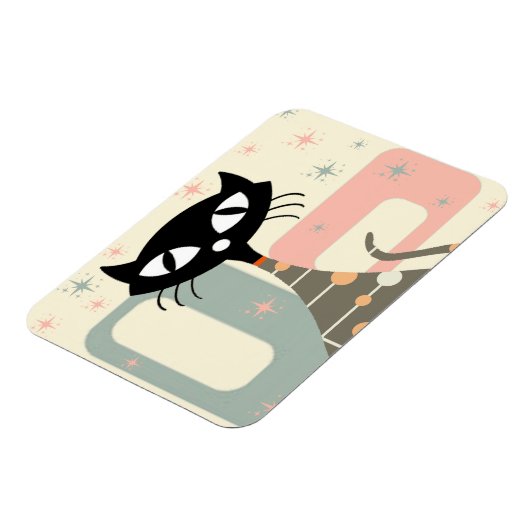 Middeleeuwse kat uit de middeleeuwen Moderne Magneet (Linkerzijde)