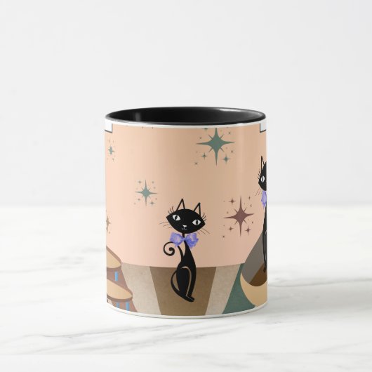 Middeleeuwse kat uit de middeleeuwen Moderne Mok (Midden)