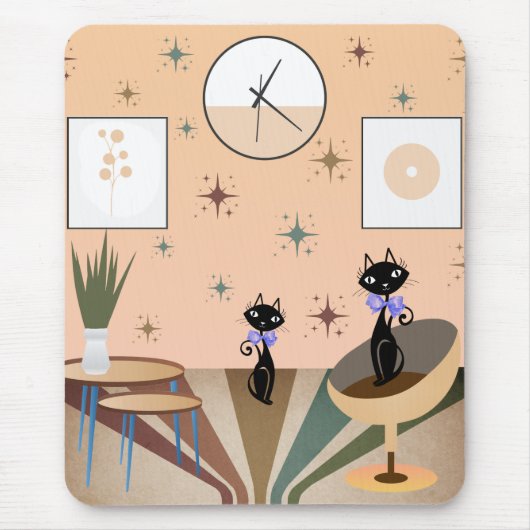 Middeleeuwse kat uit de middeleeuwen Moderne Muismat (Voorkant)