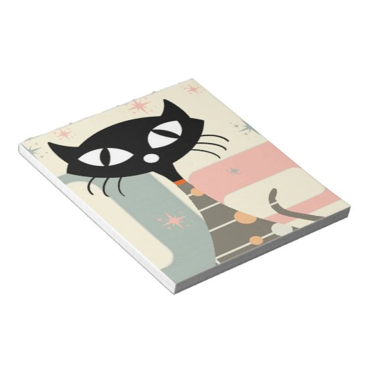 Middeleeuwse kat uit de middeleeuwen Moderne Notitieblok (Schuin)