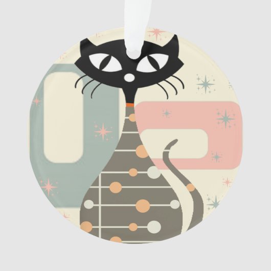 Middeleeuwse kat uit de middeleeuwen Moderne Ornament (voorkant)