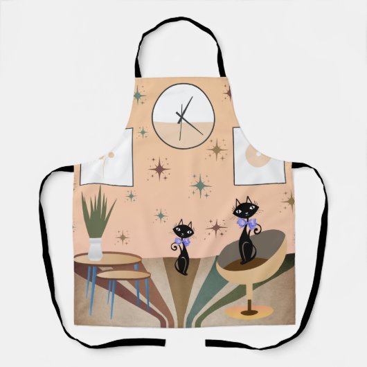 Middeleeuwse kat uit de middeleeuwen Moderne Schort (Voorkant)