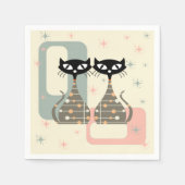 Middeleeuwse kat uit de middeleeuwen Moderne Servet (Voorkant)