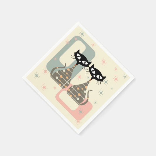 Middeleeuwse kat uit de middeleeuwen Moderne Servet (Hoek)