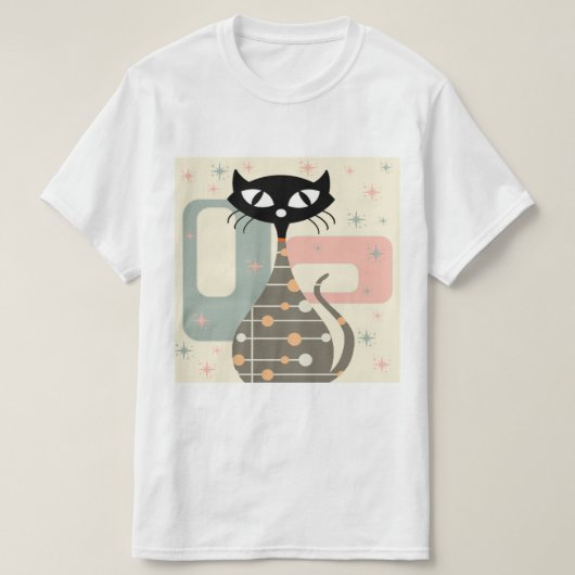 Middeleeuwse kat uit de middeleeuwen Moderne T-shirt (Design voorkant)